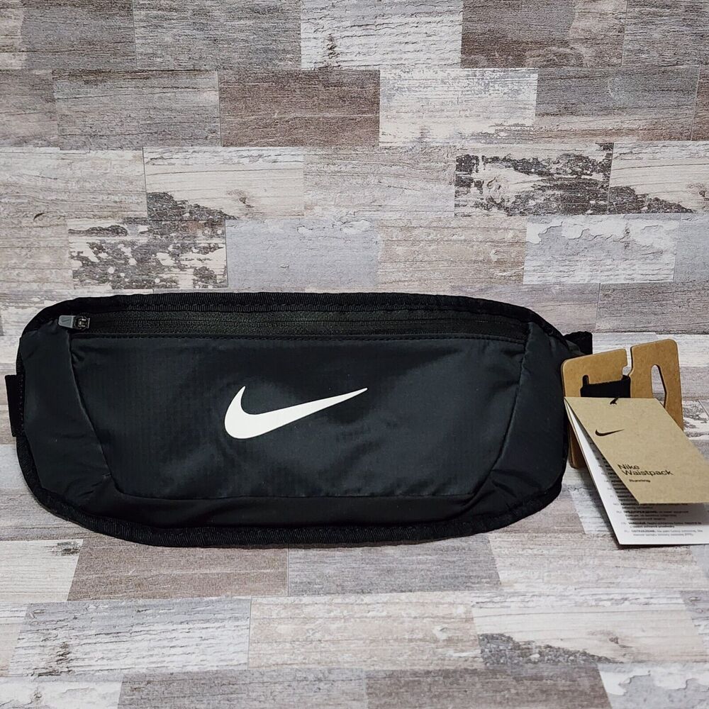 Nike Challenger Waist Fanny Pack Large 1 Liter Running Outdoor Mesh Back Black‎